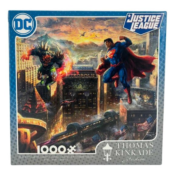 Thomas Kinkade Justice League Puzzle / Superman / 1000 Pieces - Picture 1 of 4